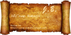 Jónap Babett névjegykártya